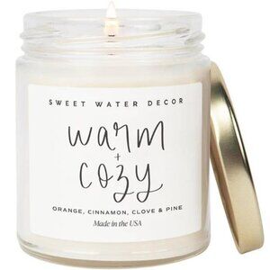 Sweet Water Decor Warm and Cozy Candle - Pine Cinnamon